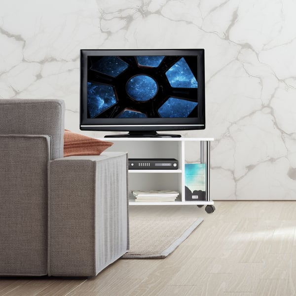 TV-taso, 41,5x80x40 cm, valkoinen, Kodustaar