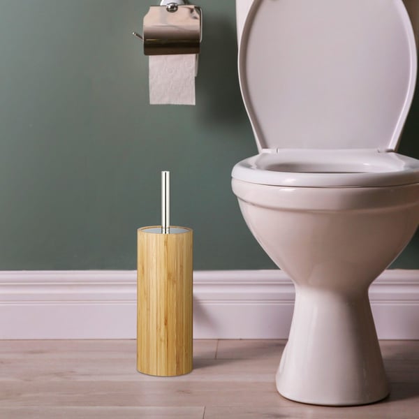 Toiletbørsteholder, Bambus, 37.5x10.5x10.5 cm, Natur
