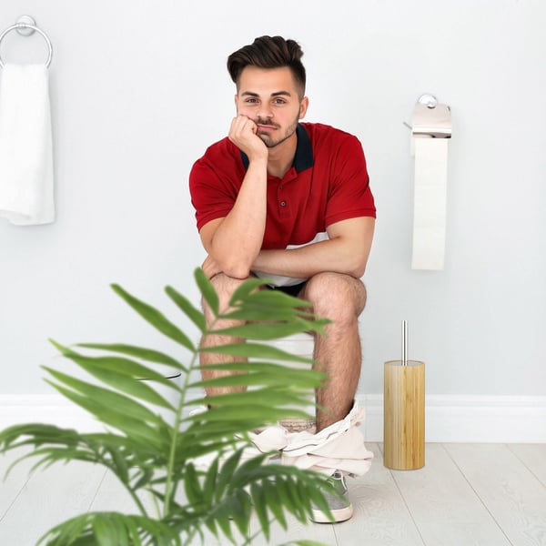 Toiletbørsteholder, Bambus, 37.5x10.5x10.5 cm, Natur