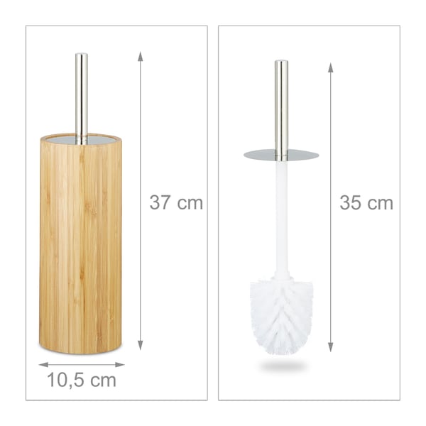 Toiletbørsteholder, Bambus, 37.5x10.5x10.5 cm, Natur