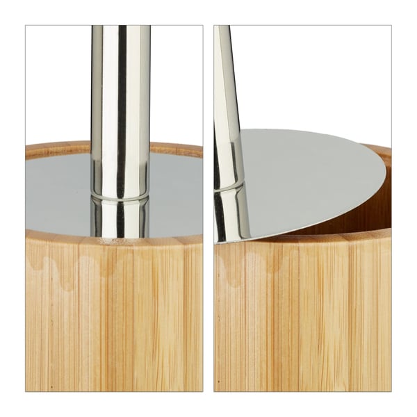 Toiletbørsteholder, Bambus, 37.5x10.5x10.5 cm, Natur
