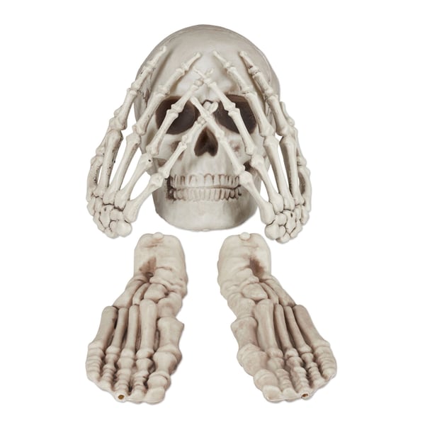 Skelettdekoration Set, 39x6x4 cm, Vit, Kodustaar
