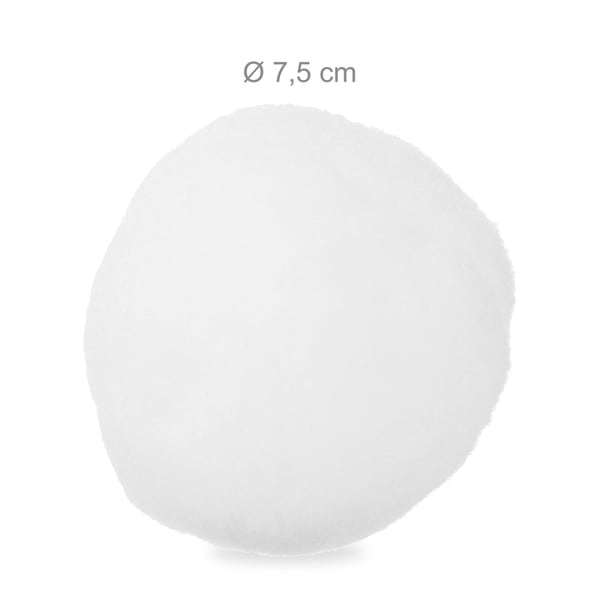 Konstgjorda snöbollar, 50-pack, 7,5 cm, vit, Kodustaar