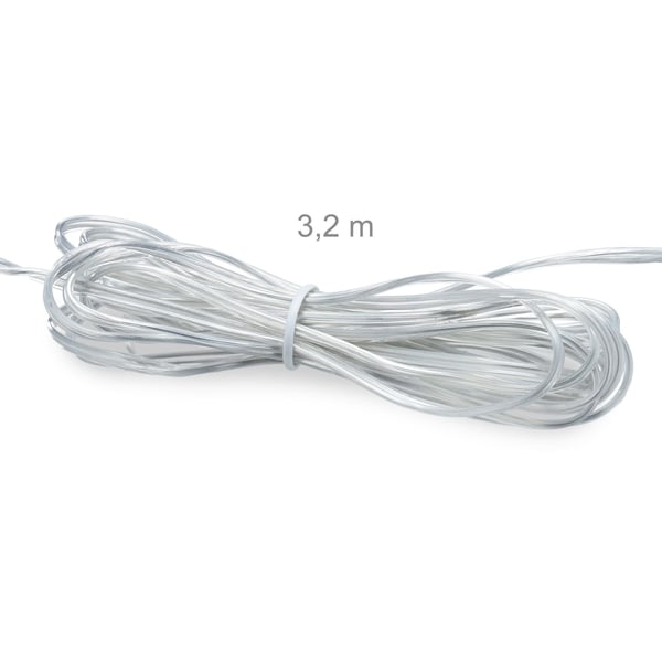 Dekorativ LED-boll, 20 cm, Silver