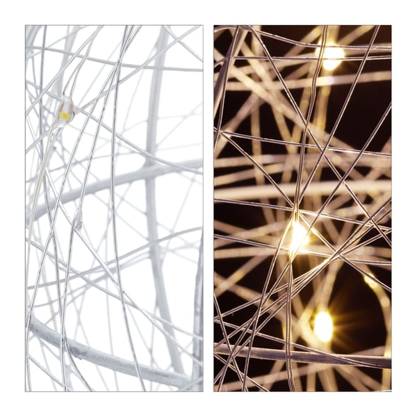 Dekorativ LED-boll, 20 cm, Silver