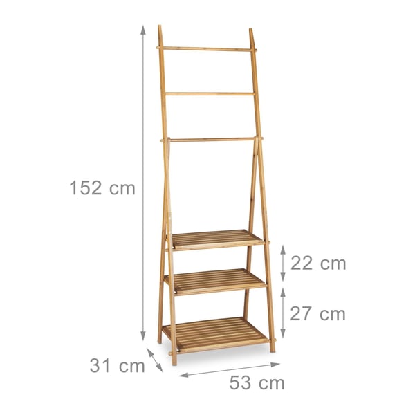 Håndklædeholder, 152x53x31 cm, Brun