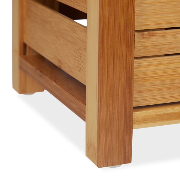 Kylpyhuonehylly, 119x33x25,5 cm, luonnollinen, bambu