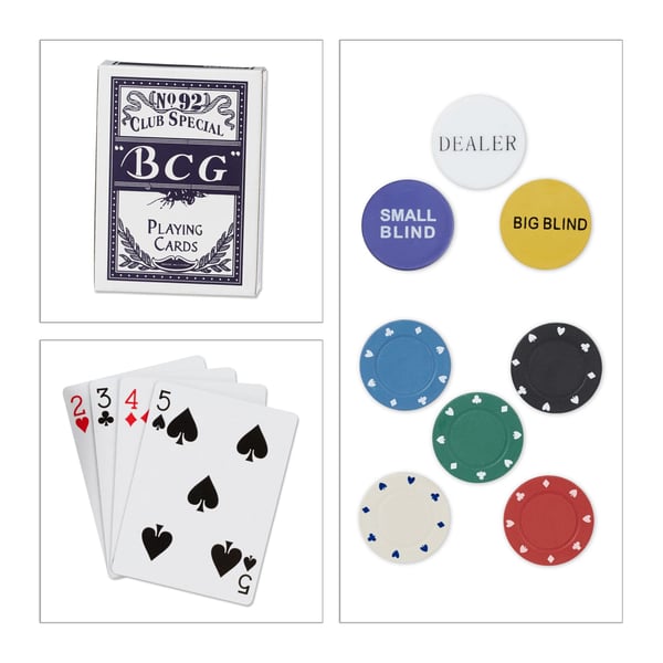 Pokerset, Stor, 15x24x9 cm, Flerfärgad, Kodustaar