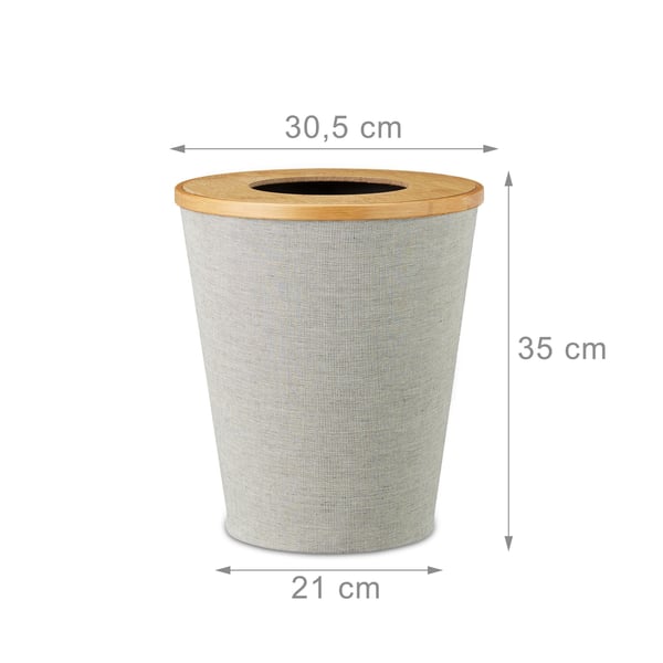 Affaldsspand, Rund Bambus, 35x30,5 cm