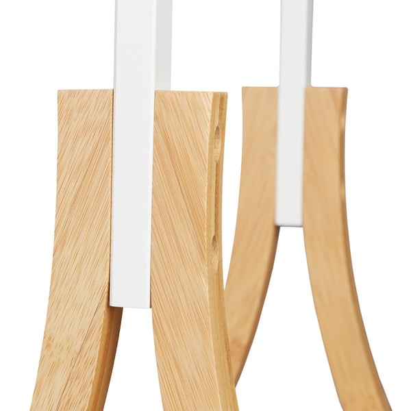 Pyyheteline, 104x41x28,5 cm, valkoinen ja ruskea, bambu