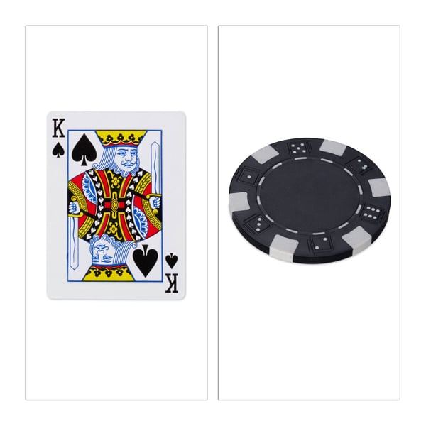 Pokerchipset, 300 laserpokerchips, 26,5x38x7 cm, Silver, Kodustaar