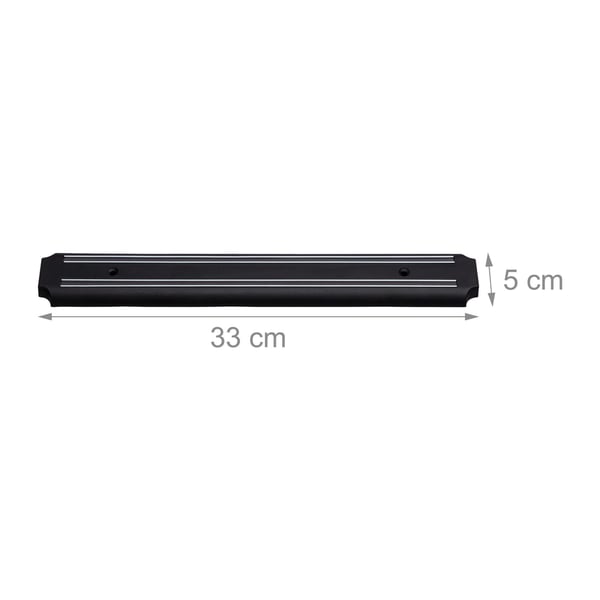 Magnetisk knivholder, 5x33x1,5 cm, Sort, Kodustaar