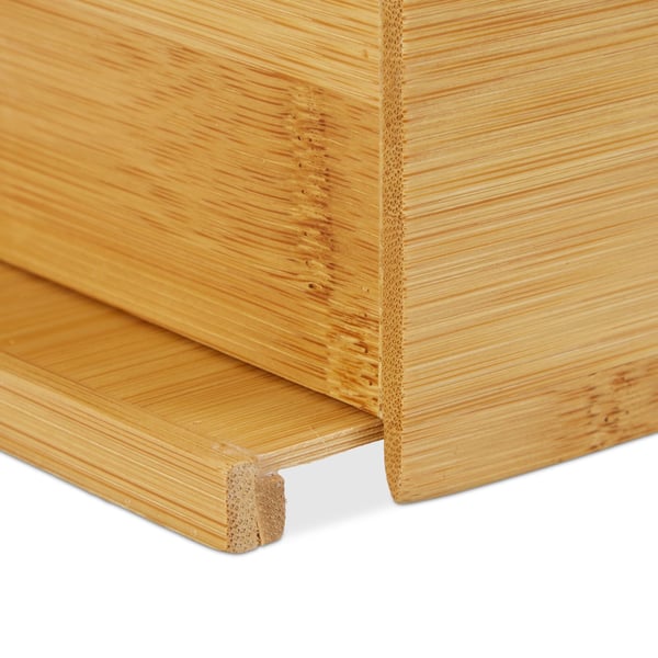 Servietbokscover, Bambus, 8.5x27.5x15.5 cm, Natur, Kodustaar
