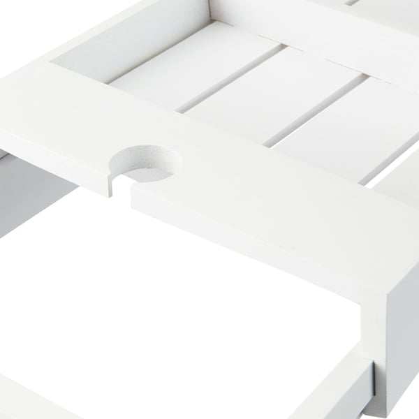 Kylpyammeen tarjotin, 7x67,5x20,5 cm, valkoinen