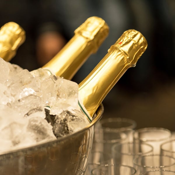 Champagnekøler skål, rustfrit stål, 23.5x36.5 cm, sølv, Kodustaar