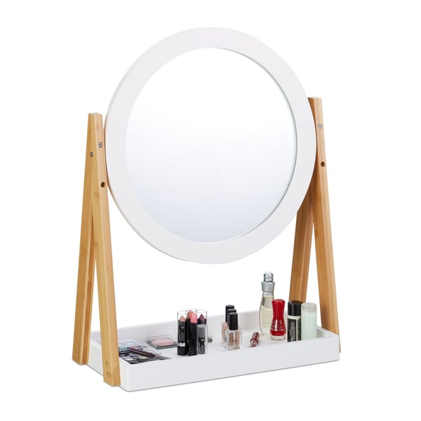 Makeupspejl, 57x43x22 cm, Natur, Hvid, Kodustaar
