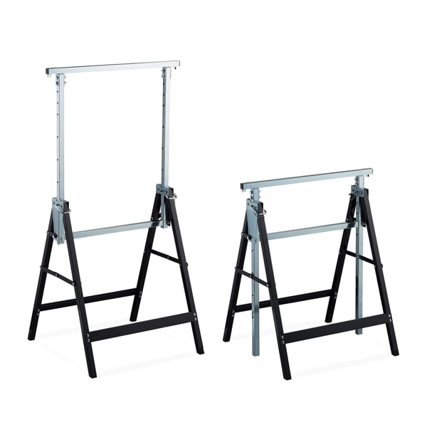 Buksebukkesæt, højdejusterbart, 130x68,5x58 cm, sort