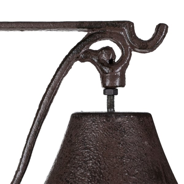 Ovikello, valurauta antiikki, 13x11x15 cm, ruskea