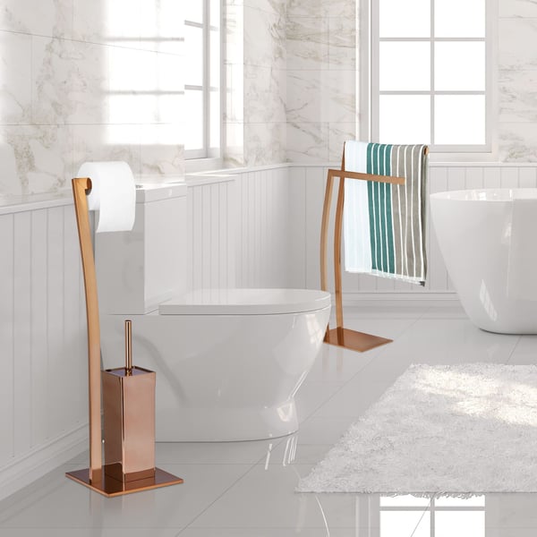 WC-harja ja pidike, 71x20x20 cm, hopea