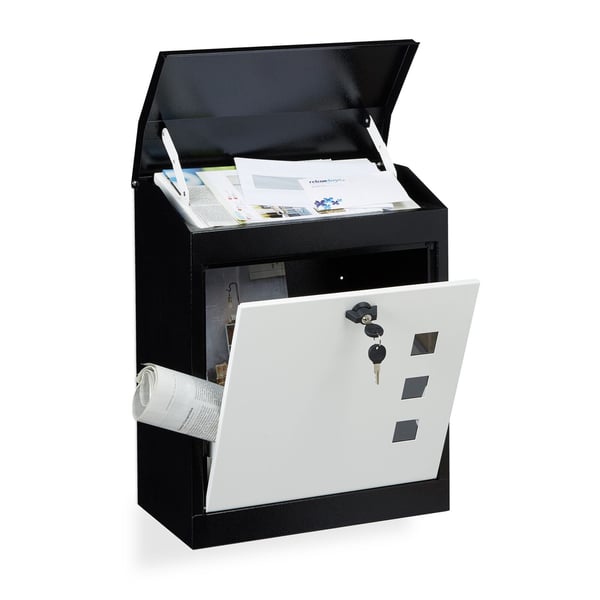 Postkasse, Stor, 53x43,5x26 cm, Sort, Kodustaar
