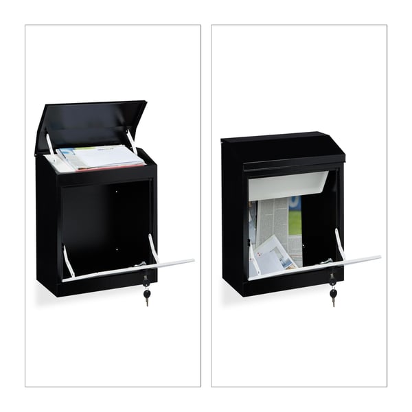 Postkasse, Stor, 53x43,5x26 cm, Sort, Kodustaar