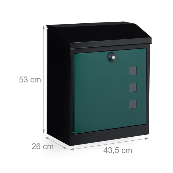 Brevinkast, Stor, 53x43,5x26 cm, Svart, Kodustaar