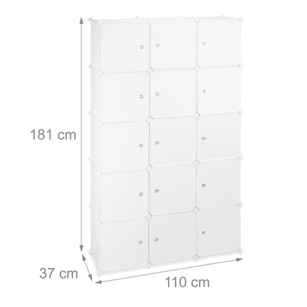 Modulaarinen hylly, 181x110x37 cm