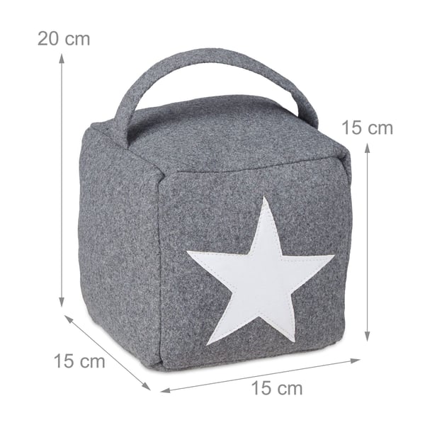 Dørstopper, Stjerne Design, 20x15x15 cm