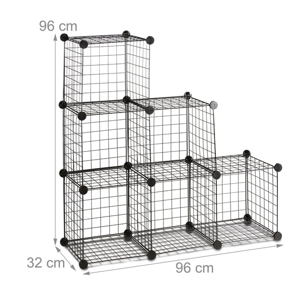 Hyllsystem, 96x96x32 cm, Metall, Kodustaar