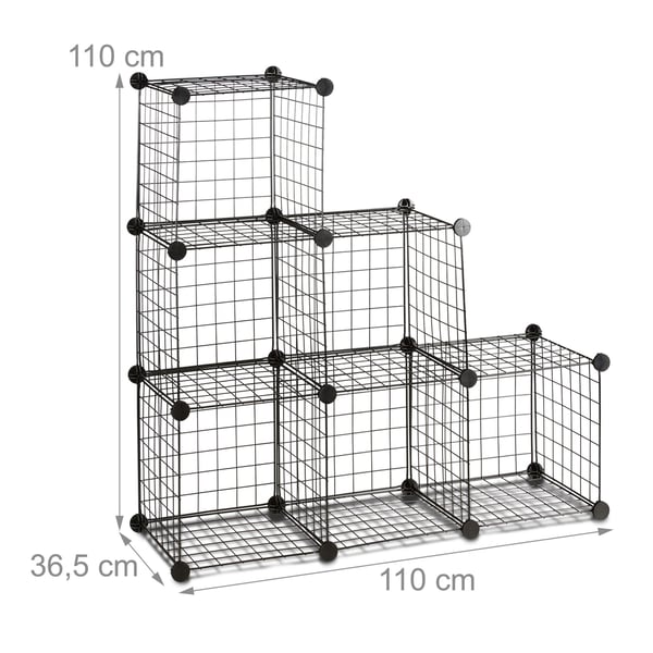 Hyllsystem, 96x96x32 cm, Metall