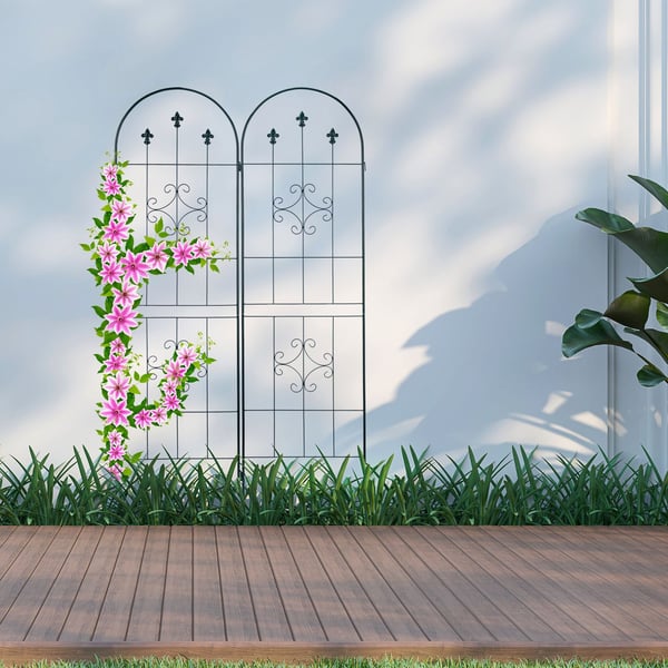 Havestativ, 180x50x1,5 cm, Grøn, Metal, Kodustaar