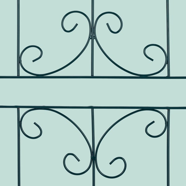 Puutarharitiläsarja, 180x50x1.5 cm, vihreä, rauta