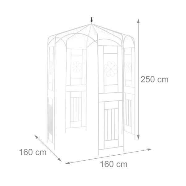 Havepavillon, Metal, 250x160x160 cm, Kodustaar