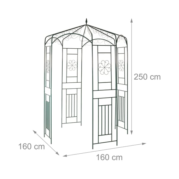 Havepavillon, Metal Rosenpavillon, 250x160x160 cm, Kodustaar