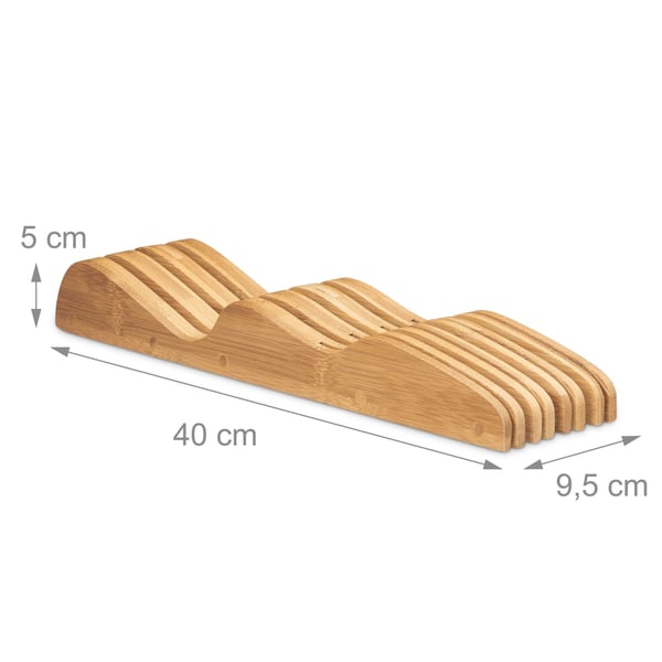 Knivblock, Bambu, 5x9,5x40 cm, Natur, Kodustaar