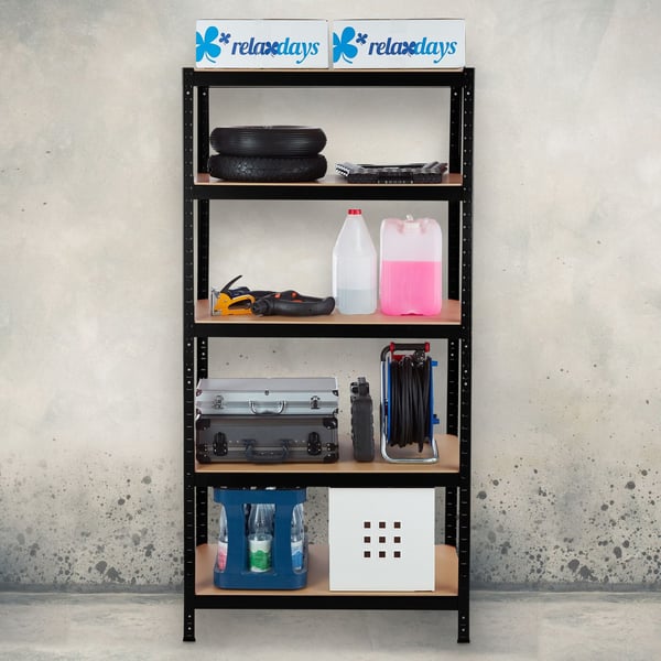 Hyllykkö, 180x90x45 cm, Musta