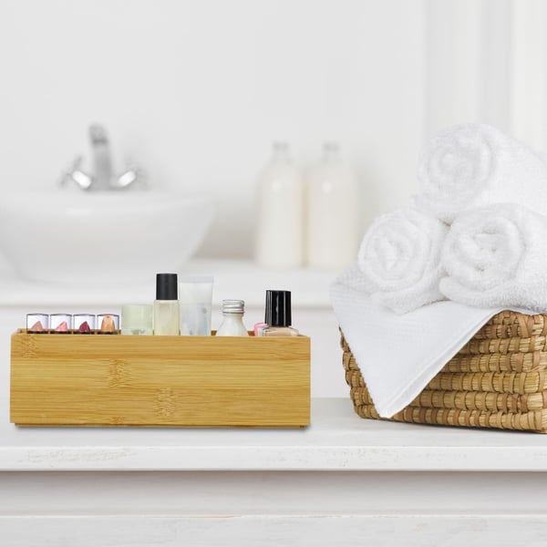 Organisationslåda, Bambu, 6.5x15x15 cm, Brun, Kodustaar
