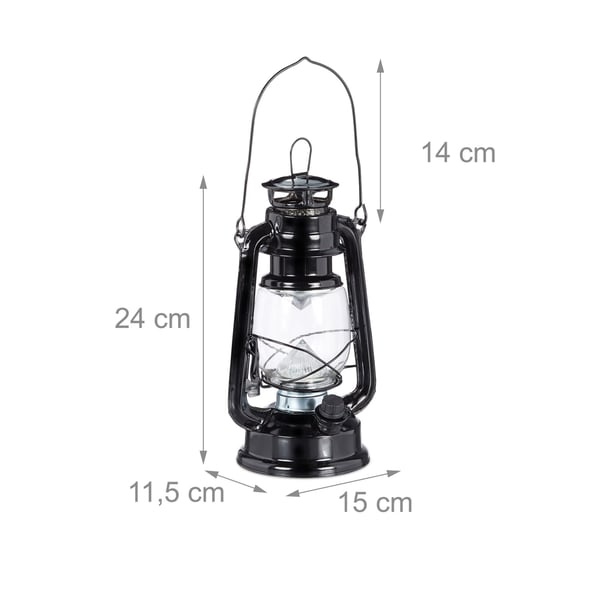 LED-lyhty, 24x15x11,5 cm, musta, Kodustaar