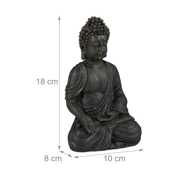 Buddhafigur, 18x10x8 cm, polyresin, Kodustaar