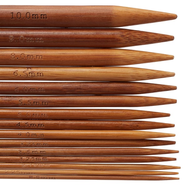 Stickningsnålset, 20 cm, Bambu, Natur, Kodustaar