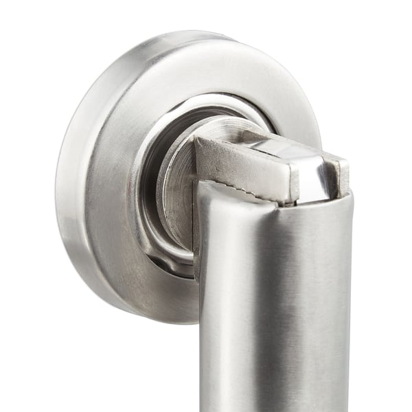 Dørstopper, rustfrit stål magnetisk, 8x5 cm, sølv