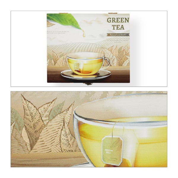 Teaboks, 22x18,5x9,5 cm, Brun, Kodustaar