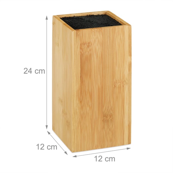 Knivblock, Bambu, 24x12 cm, Natur, Kodustaar