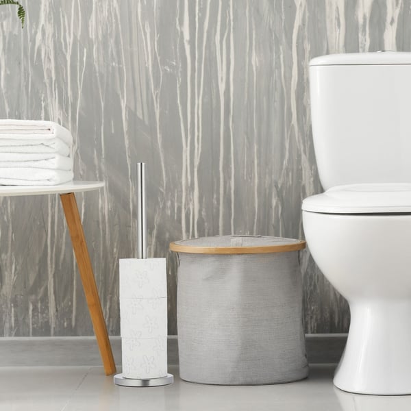 Toiletrulleholder, 55x15 cm, Sølv
