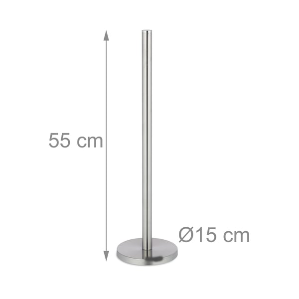 Toiletrulleholder, 55x15 cm, Sølv