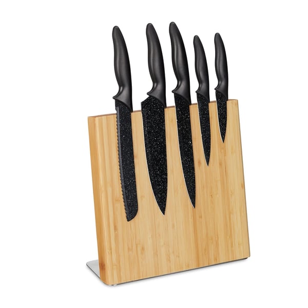 Knivblock, Magnetisk bambu, 27.5x28x12 cm, Natur, Kodustaar