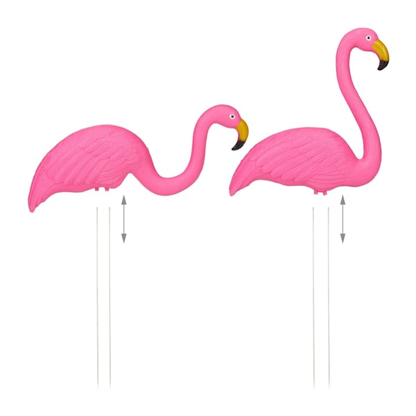 Puutarhakoristesetti, Flamingo, 70x31,5x7,5 cm, vaaleanpunainen, Kodustaar