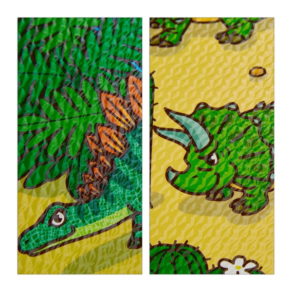 Leksaksmatta, Dinosauriepusselmatta, 90x90 cm, Flerfärgad