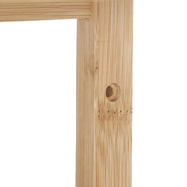 Vægmonteret håndklædeholder, bambus, 18x75x16 cm, natur