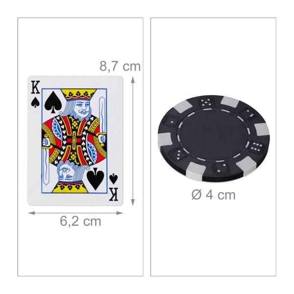 Pokerset, 26x39x6,5 cm, Silver, Kodustaar